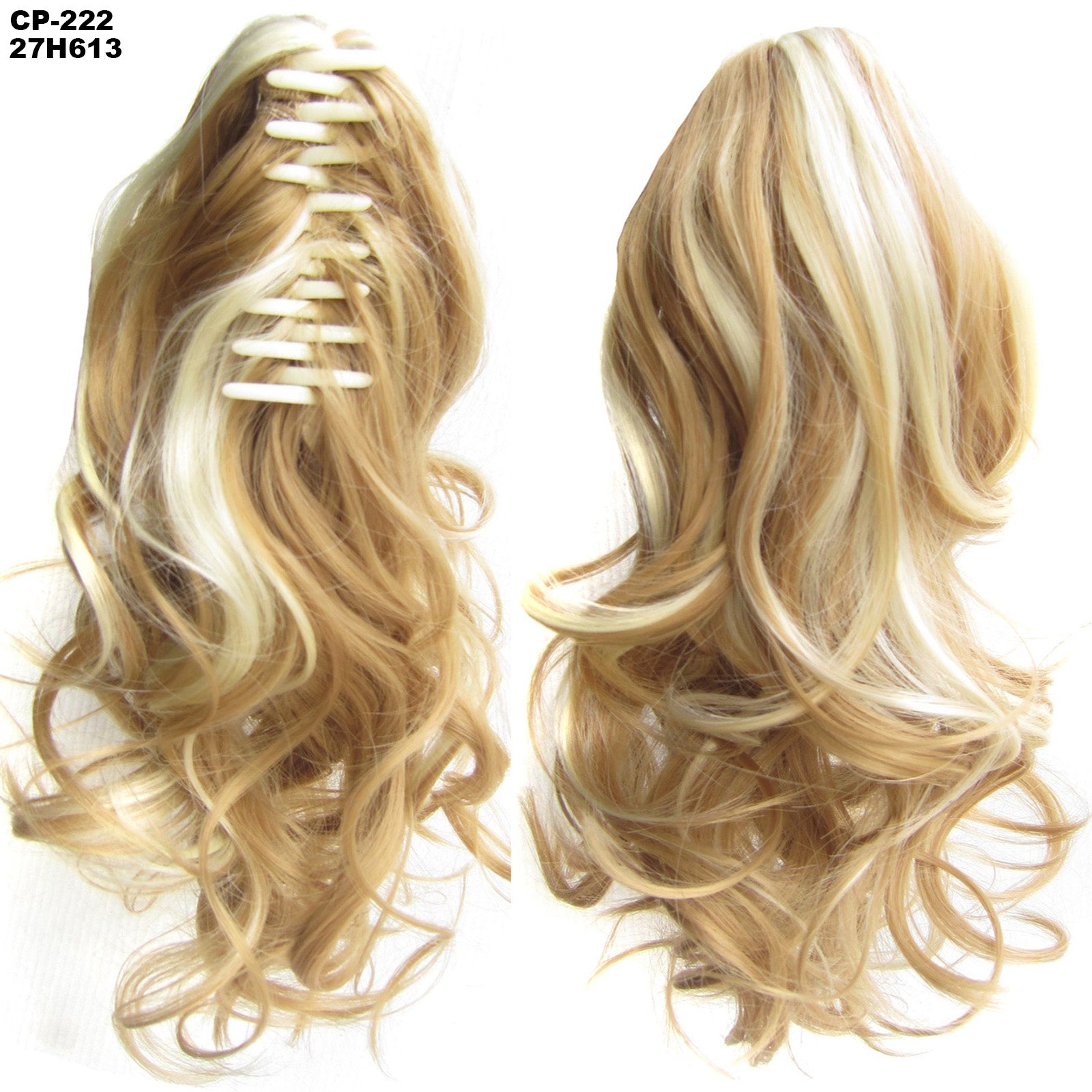 Long Wave Ponytail Wrap autour de Ponytail Clip dans les cheveux Headwear Gris Coiffure Exten naturel