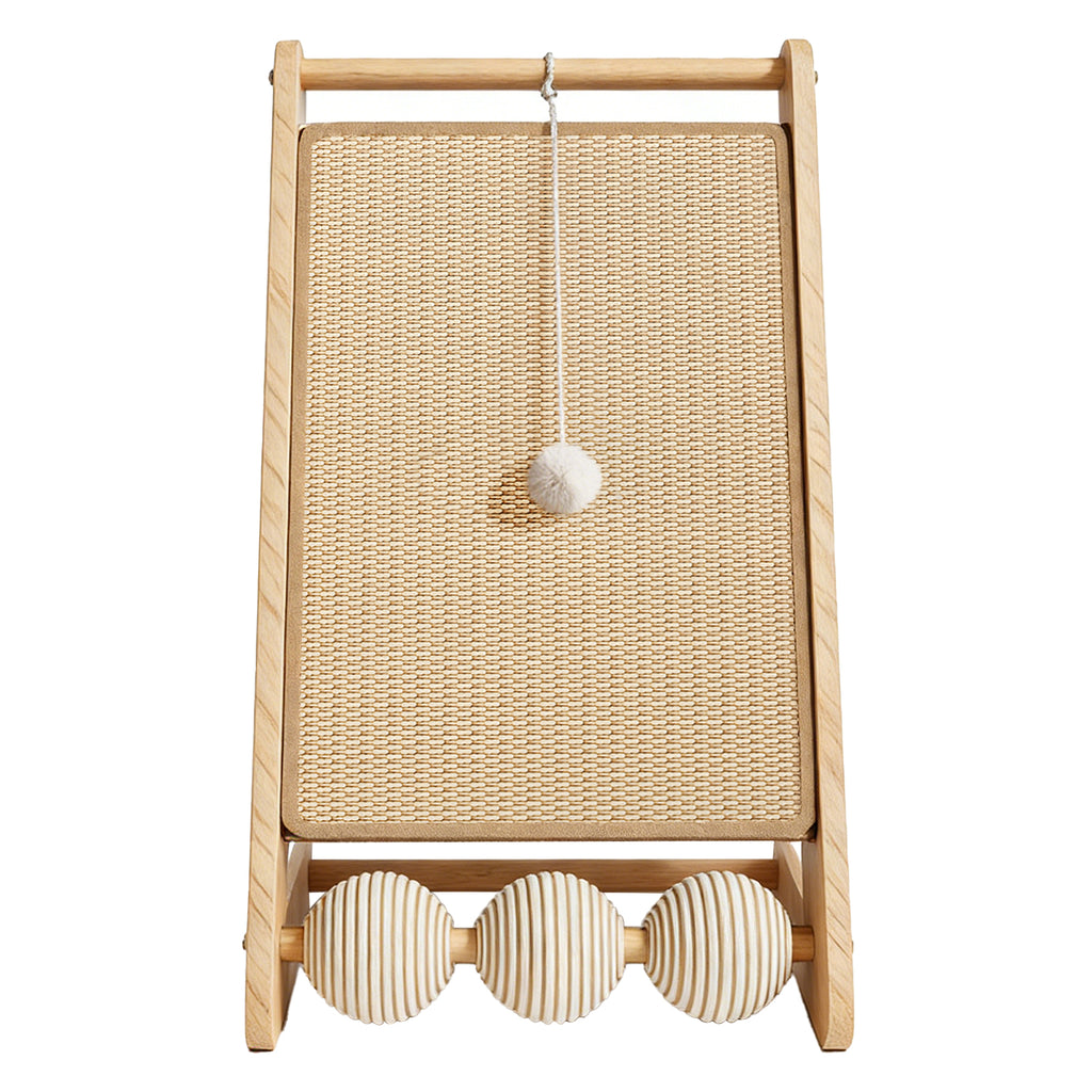Un seul auto-pickup---L Rattan Cat poste de scratching avec joint de balle