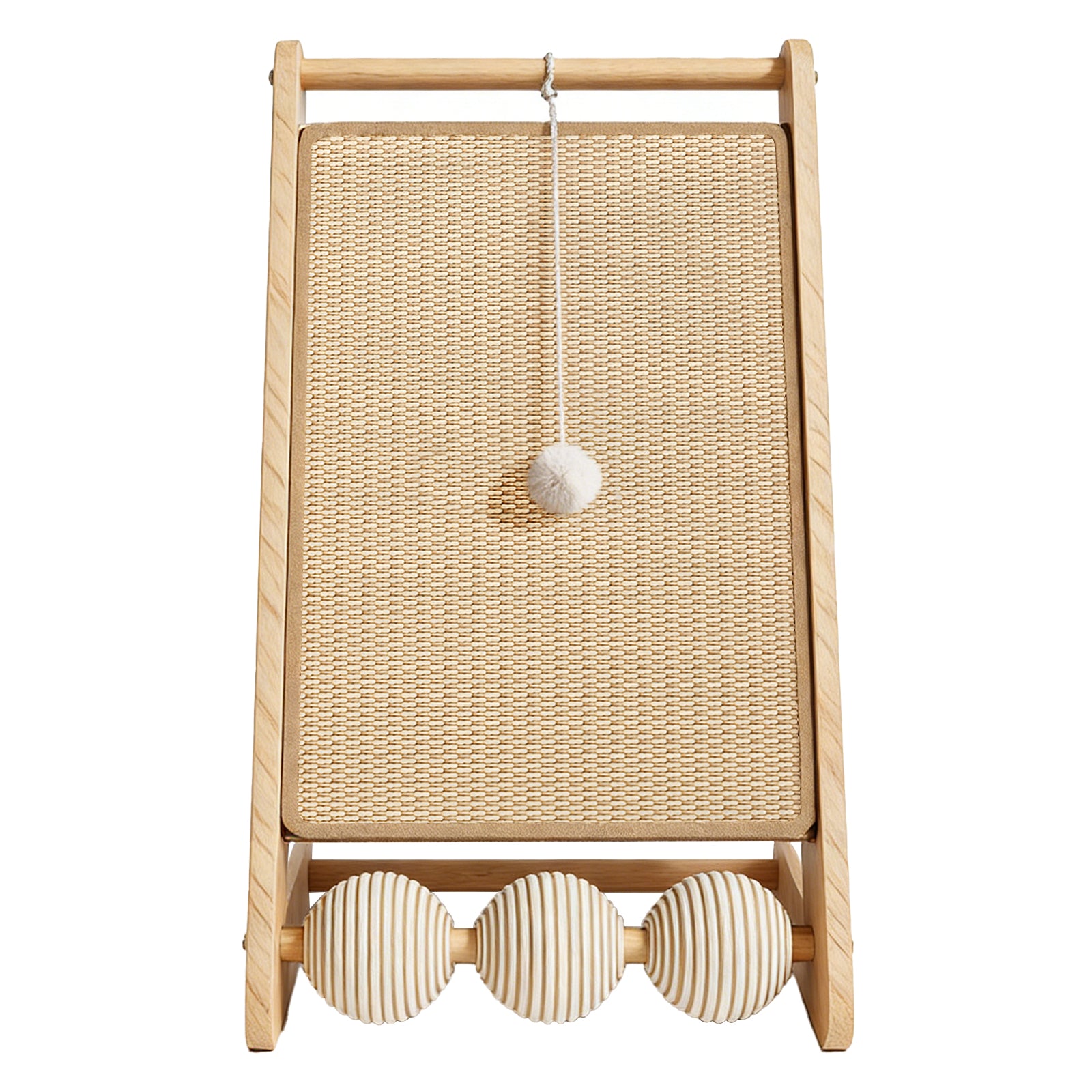 Un seul auto-pickup---L Rattan Cat poste de scratching avec joint de balle
