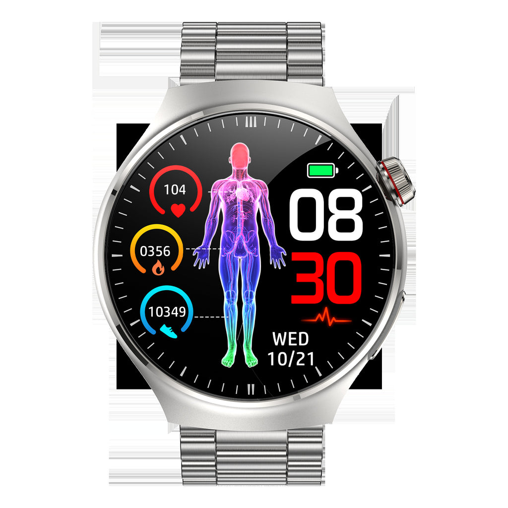 Contrôle de la santé ECG Fat du corps Uric Acid and Lipid Profile Testing Bluetooth Calling Smartwat