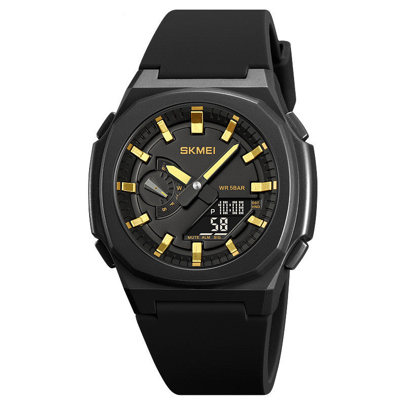 Electronic Watch Middle School Student Commuter Dual-display Watch Luminous Waterproof