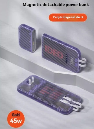 Type de séparation d'aspiration magnétique transparente Charge rapide 45W avec fil