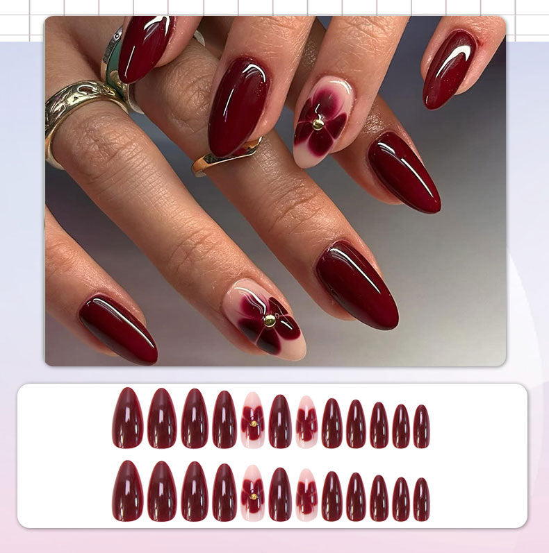 Stickers Nail Ombre rouge à la peau