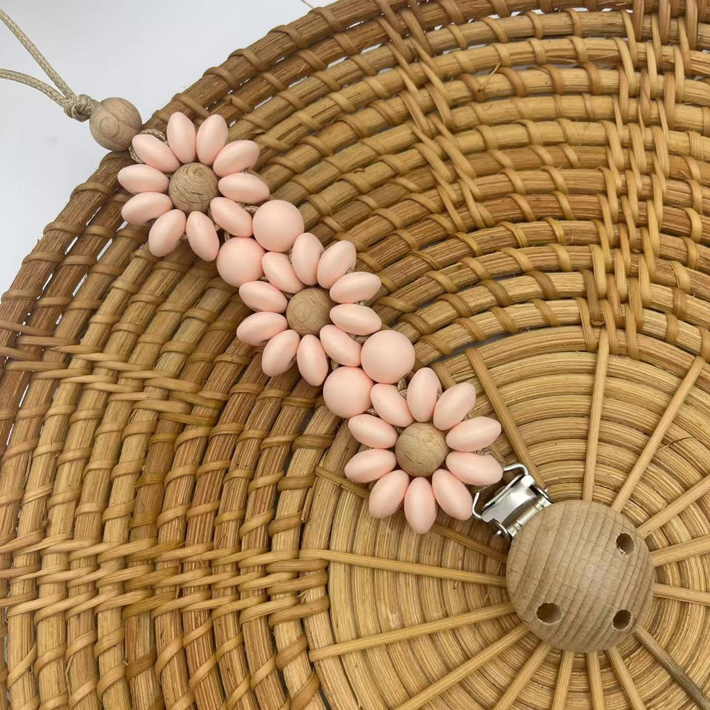Baby Flower Silicone Pacifier Clip
