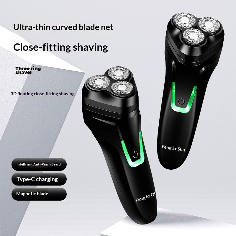 Rasoir rechargeable sans fil à trois têtes pour hommes pour l'utilisation de la voiture