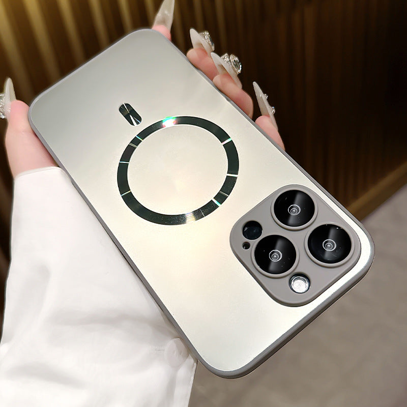 Magnétique avec protège-objectif Étui de téléphone tout compris résistant à la chute