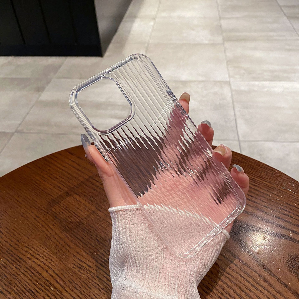 Ripple transparent soft phone shell case