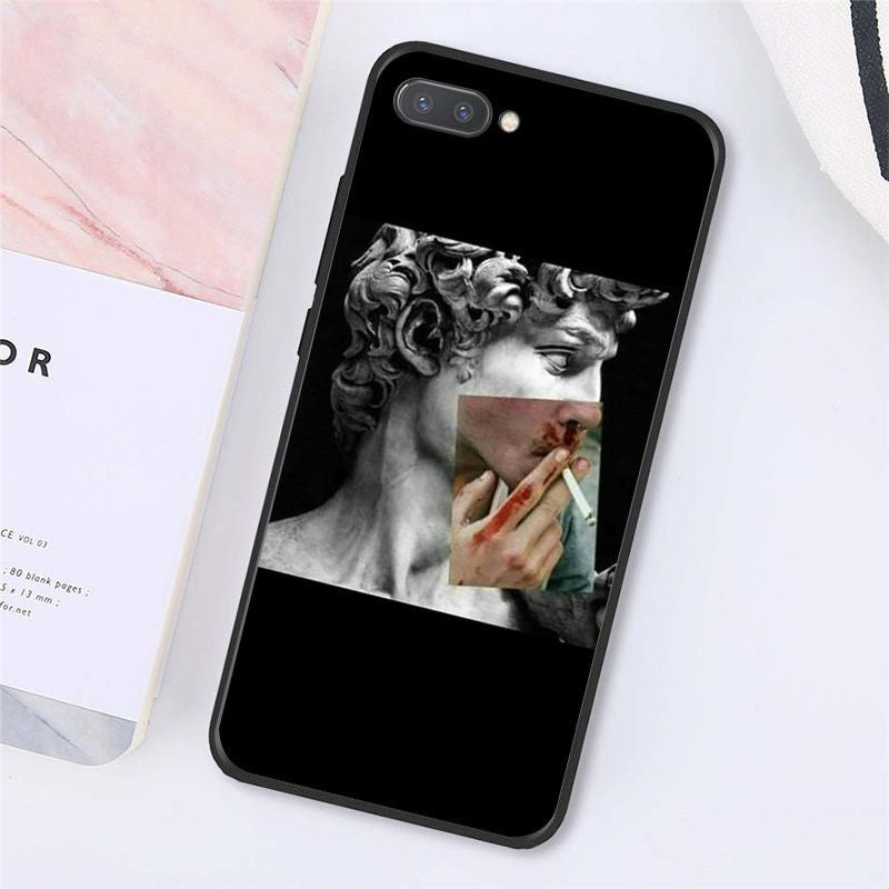 Rétro huile peinture virgin téléphone portable cas