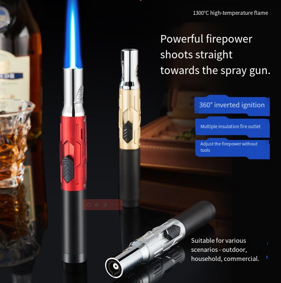 Torche dorée Type Rechargeable Jet Flame Butane Lighter