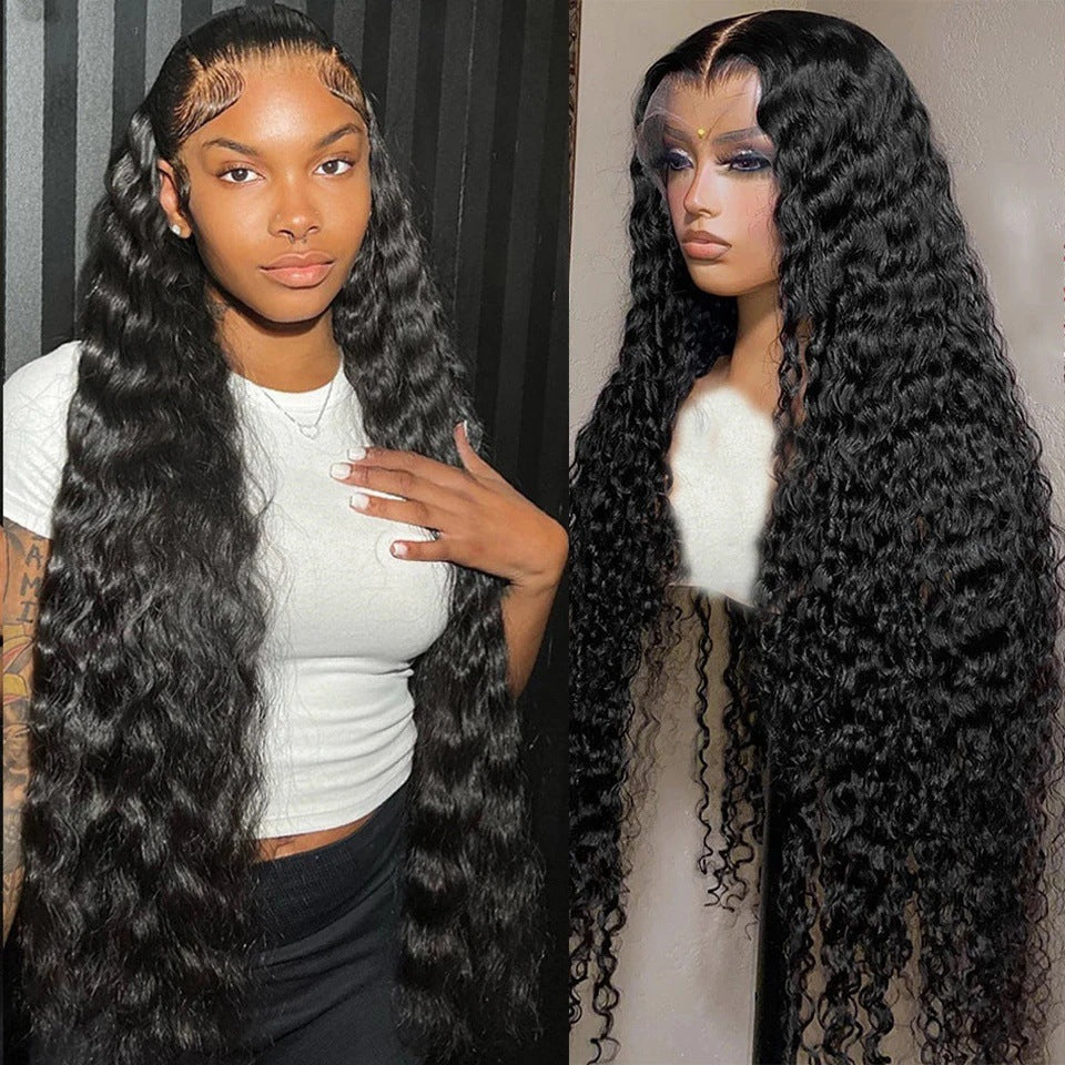Femmes Frontal vague d'eau Perruque Curly