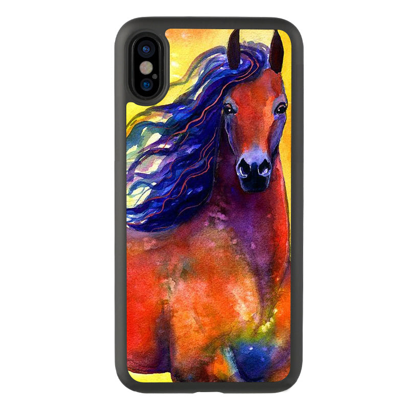 Style chinois créatif Aquarelle Cheval Case Téléphone