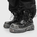 Chaussures en métal style punk foncé rétro