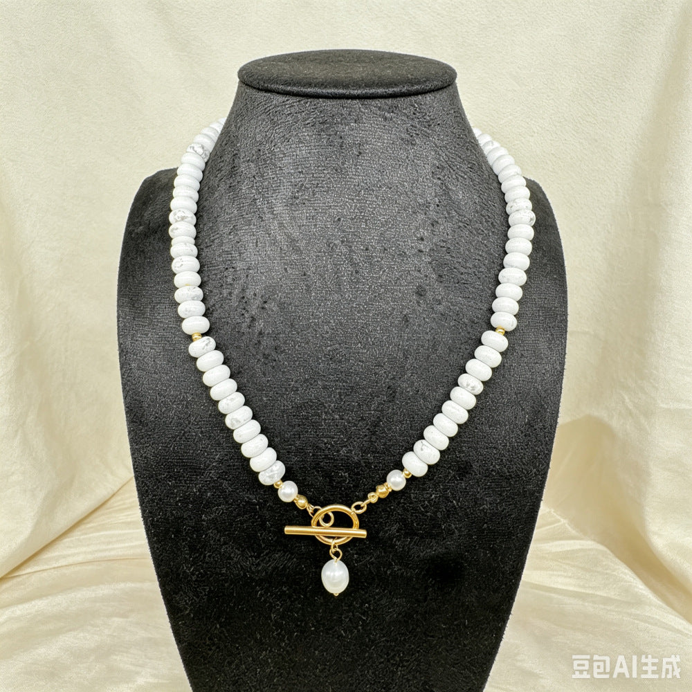 Collier en pierre naturelle Turquoise Pearl