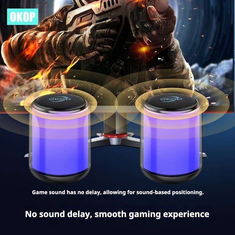 KP-550 Haut-parleur Bluetooth avec éclairage ambiant RGB Bestseller Low-Latency Desktop Stereo S