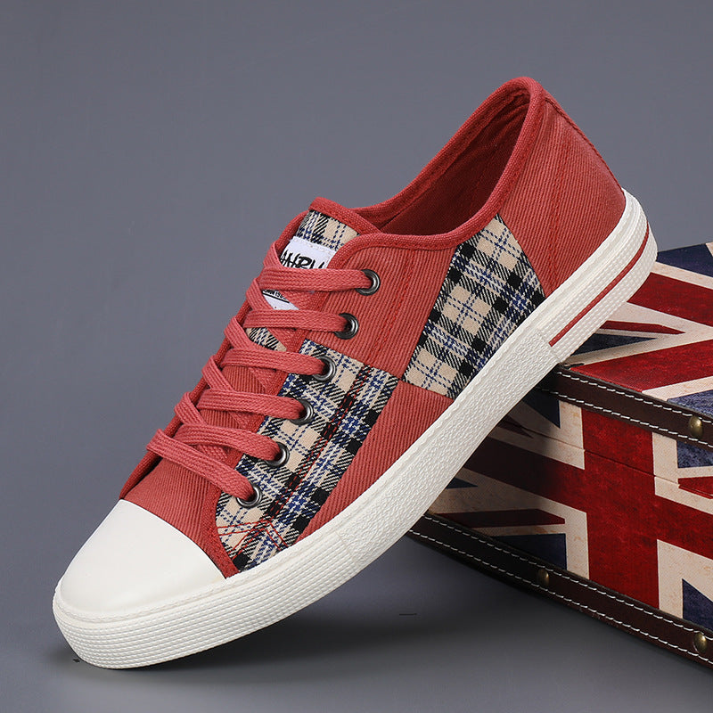 Toile pour hommes Léger Taille Augmenter Pitching Casual Bas haut sneakers Chaussures