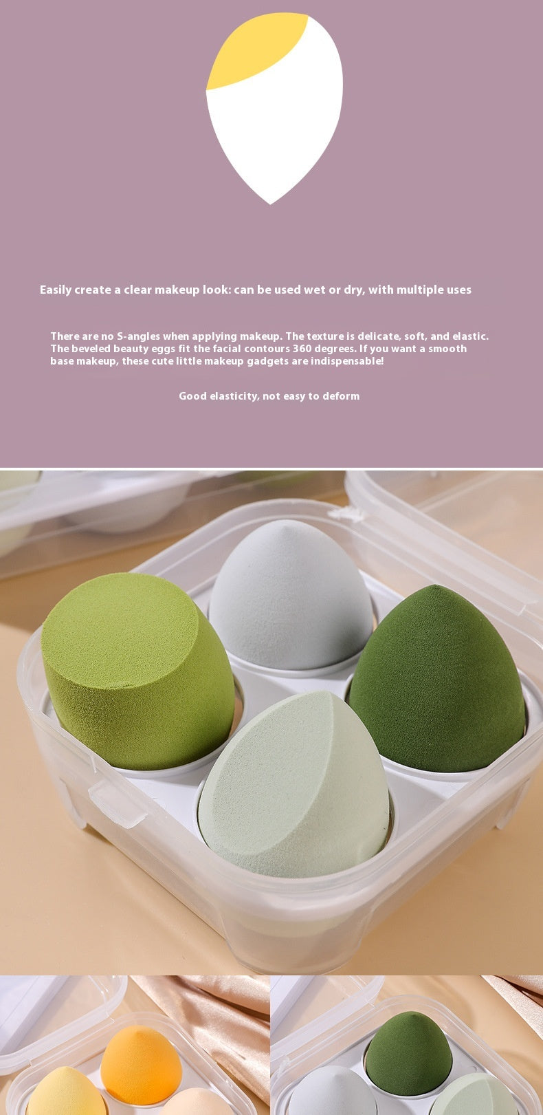 Cosmétiques Puff Puff Coussin Super Soft Smear-proof Beauty Blender Studio Sponge Egg