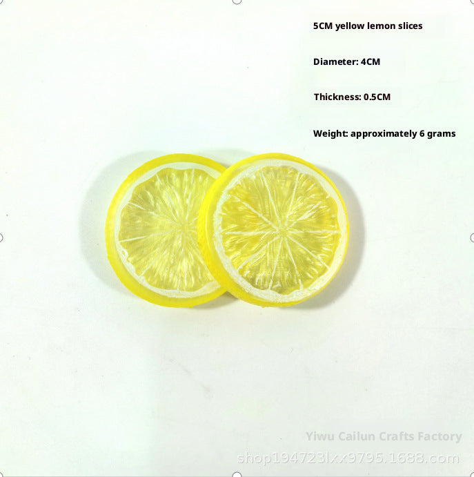 Tranches de citron simulées-Orange 4CM-1 pièce