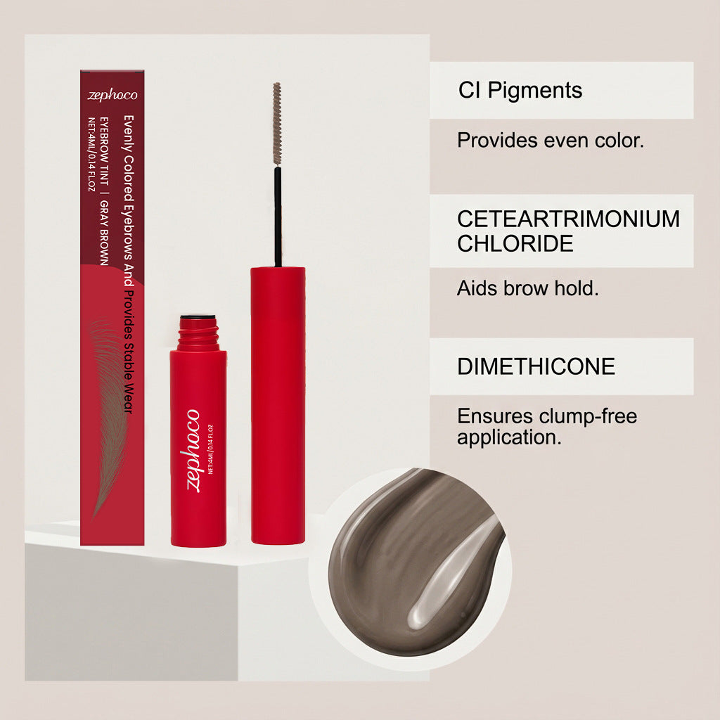 Teinture de sourcils à sourcils imprégnée de rouge