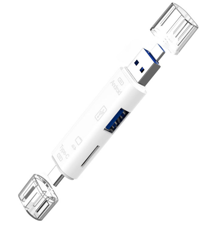 Type-C Micro USB Adaptateur Hub OTG avec lecteur de cartes TF