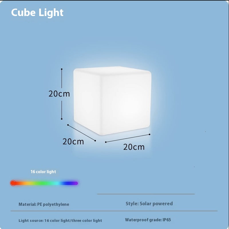 Tabouret Led Square Cube léger étanche