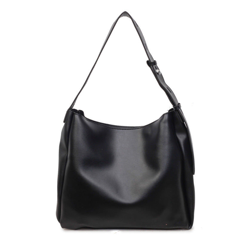Sac à épaule en cuir souple retro-style femme