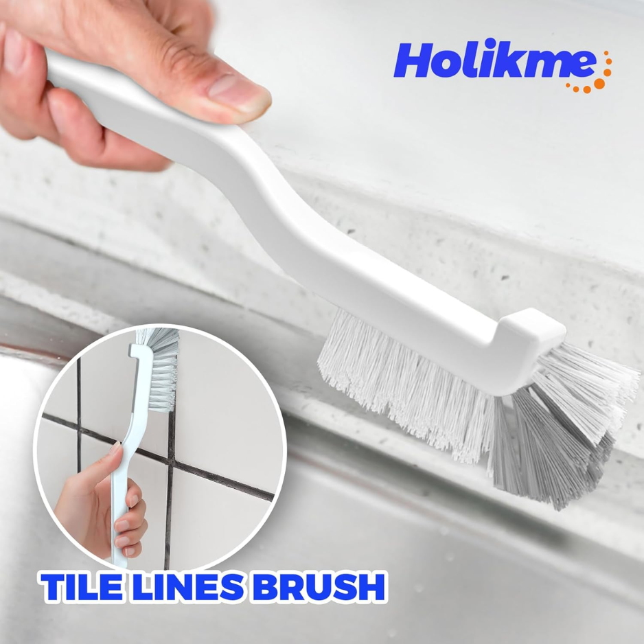 Ensemble de brosses à vaisselle multi-usages Holikme - Outils à frotter vert pour pots