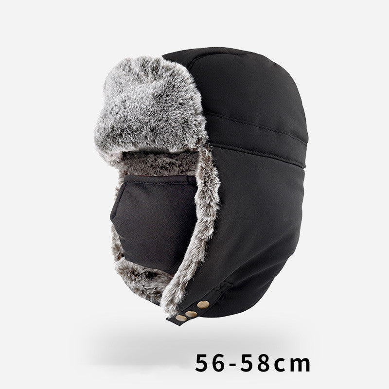Chapeau de protection du visage Hiver froid et chaud Plus Velvet