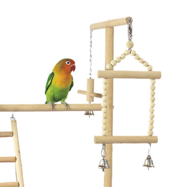 Support en bois pour perroquet à plancher de petite cockatiel