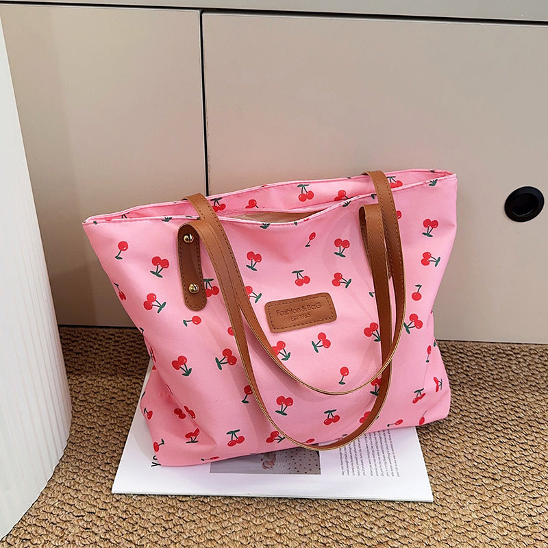 Sac de navette frais et détendu Floral pour femmes Grande capacité