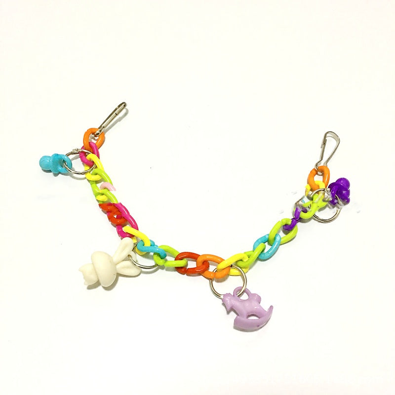 Parrot Acrylique chaîne suspension Bridge Swing Toy