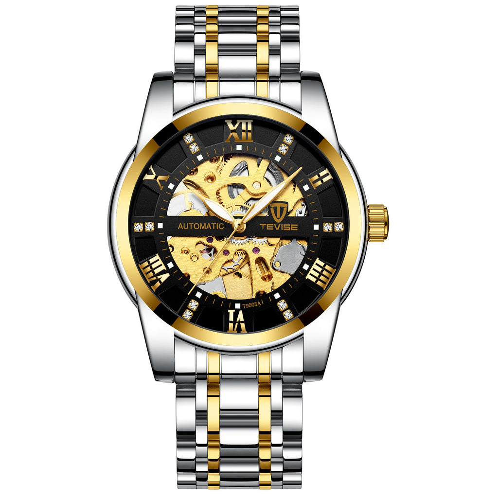 Montre mécanique avec un bracelet en acier creux