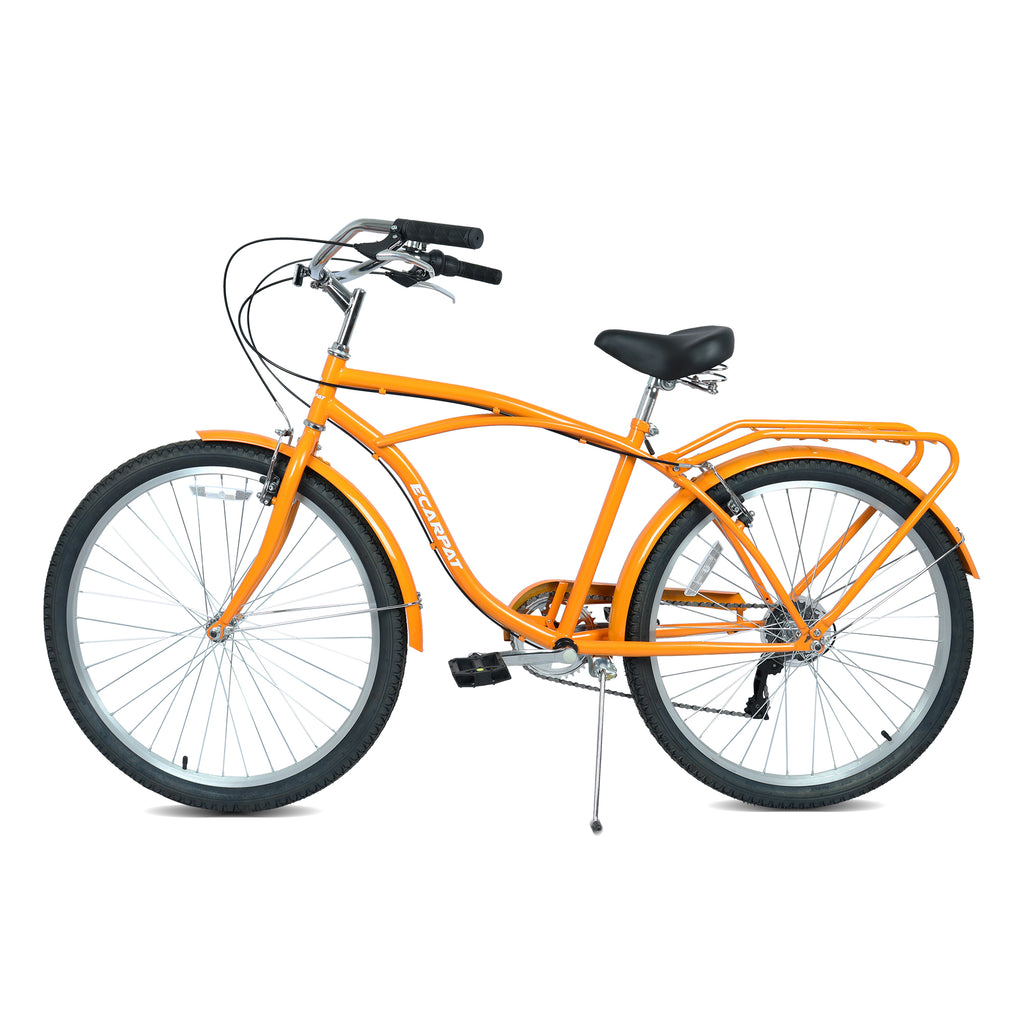 A26265B Vélo de croisière de plage de 26 pouces à 7 vitesses pour hommes et femmes