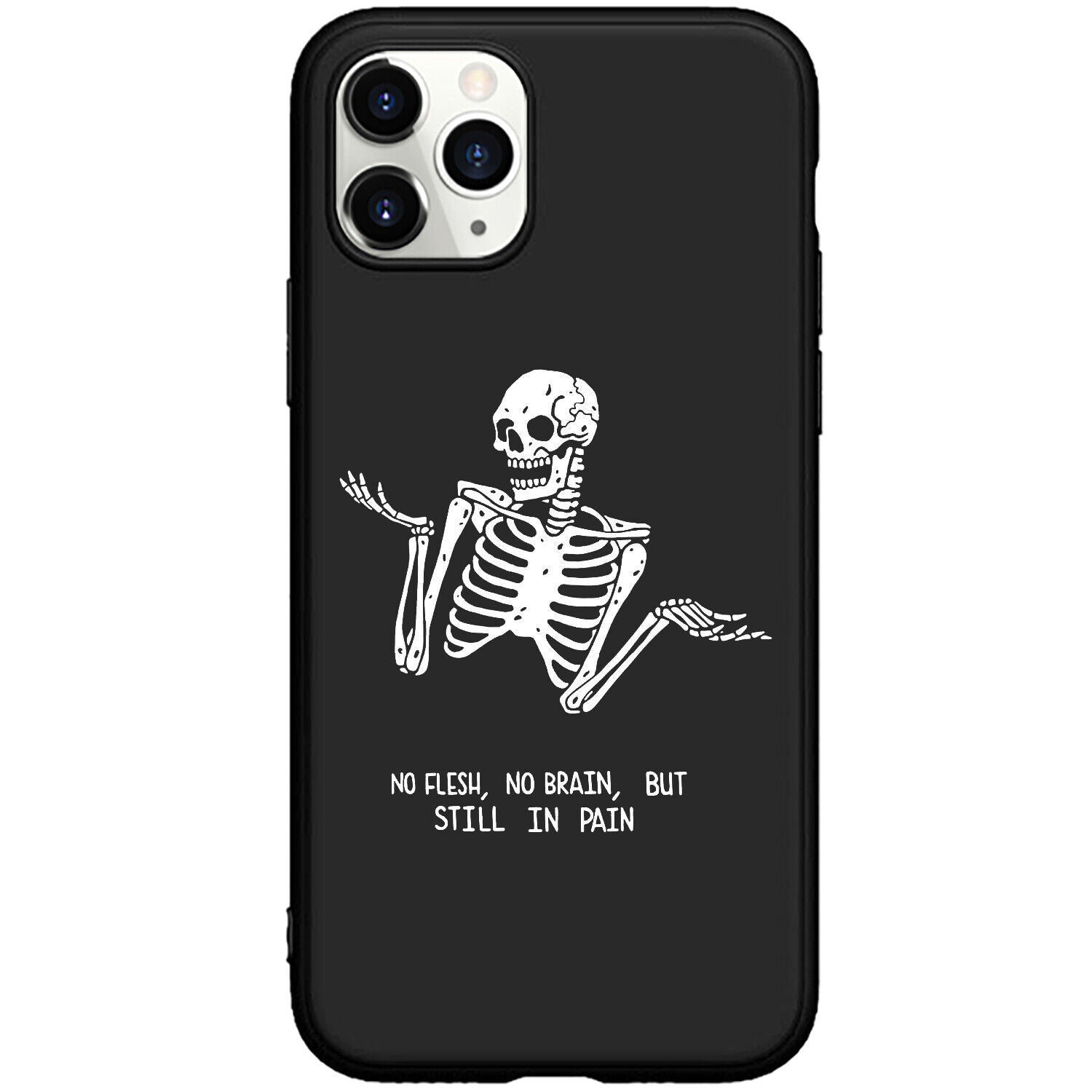 Horreur Pirate Halloween Phone Case Trendy Dark Style Crâne blanc