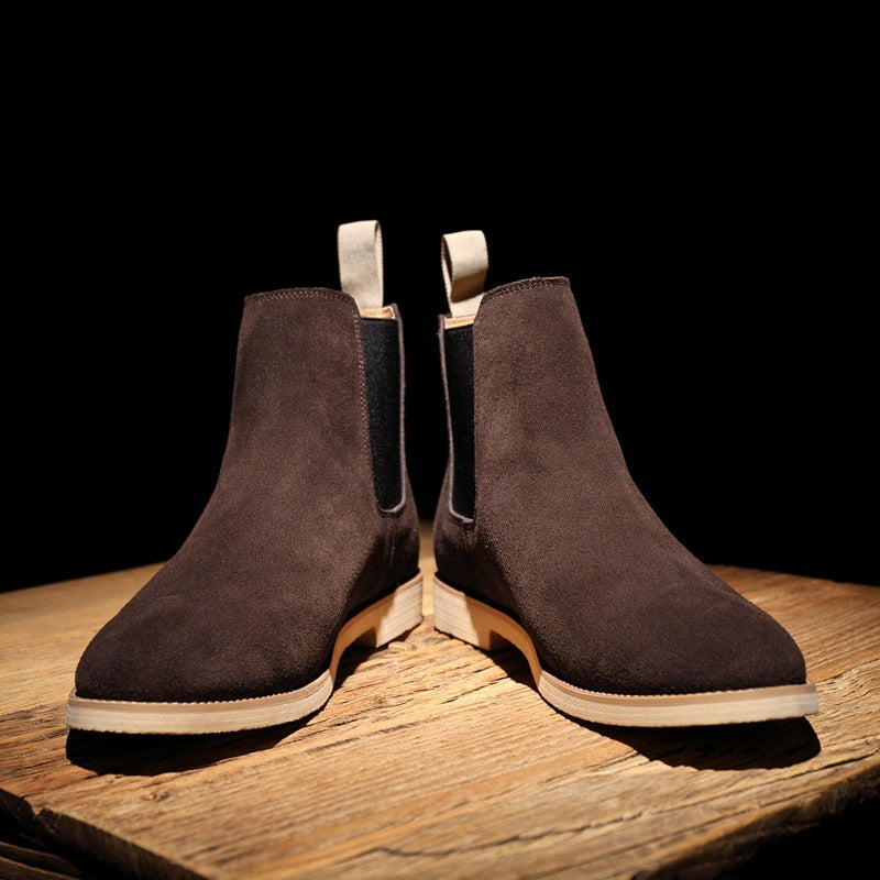 Bottes de Chelsea Homme AutomneHiver Suede Haut de gamme