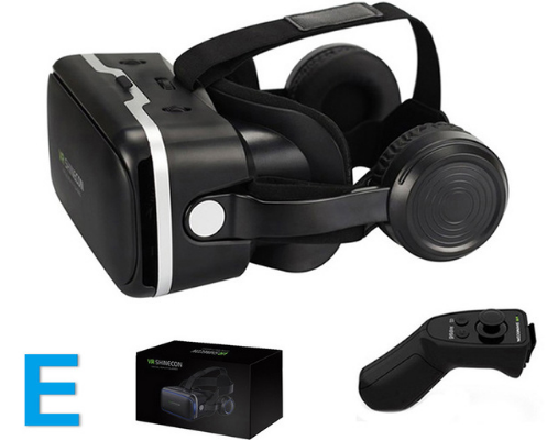 Original VR Shinecon Gafas De Realidad Virtual 120 Fov 3D Gafas Google Carton Con Auricula