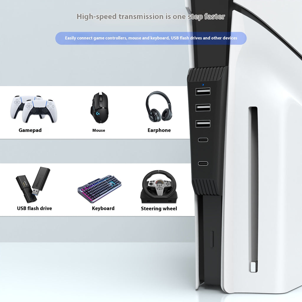 PS5 SLIM HUB peut être connecté à VR2 Transmission Expander PS5 Slim Host Cable Seperater E