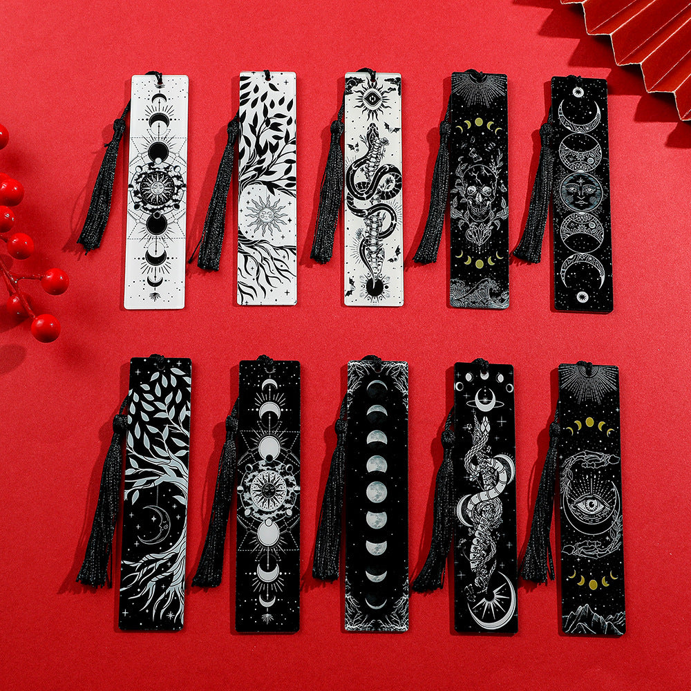 Creative Skull Pattern Acrylic Tassel Reading Décoration Signet