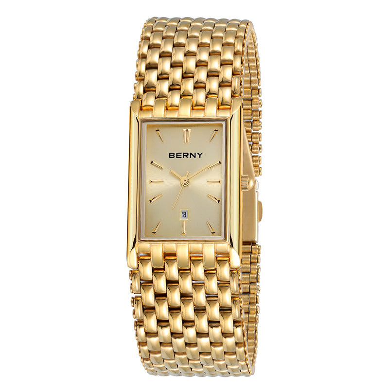 Montre Quartz en or ultra-mince Montres Rectangulaires Homme