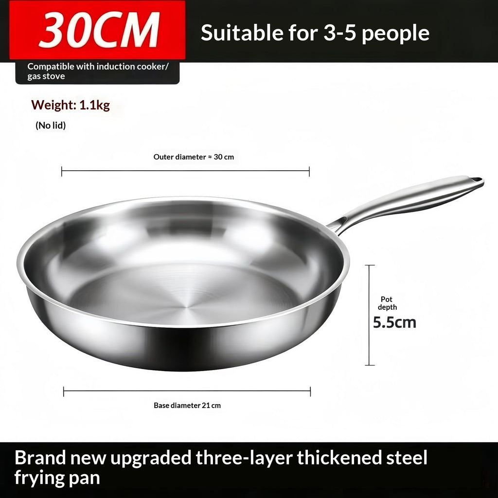 304 Stainless Steel Non-stick Frying Pan