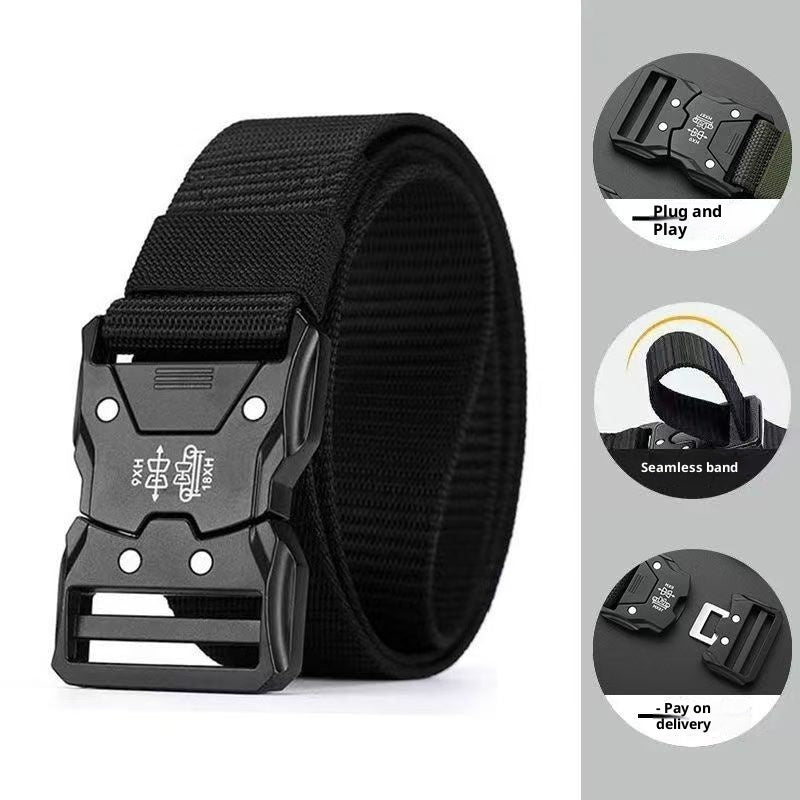 Ceinture de toile en nylon boucle tactique homme