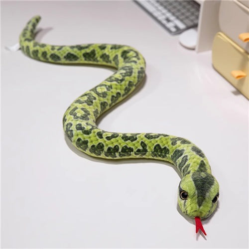 Jouet en peluche pour enfants imprimé et teint Crooked modèle Python