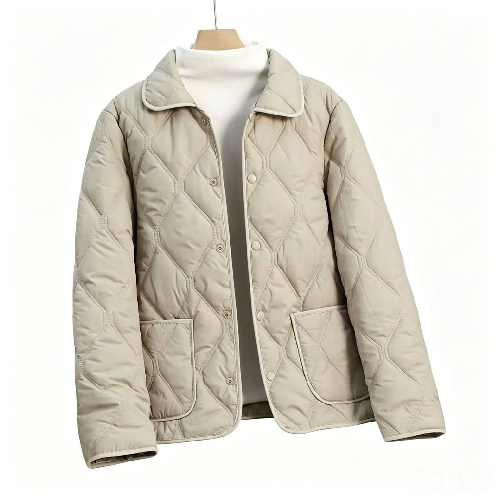 Manteau rembourré en coton avec un motif diamant pour mamans
