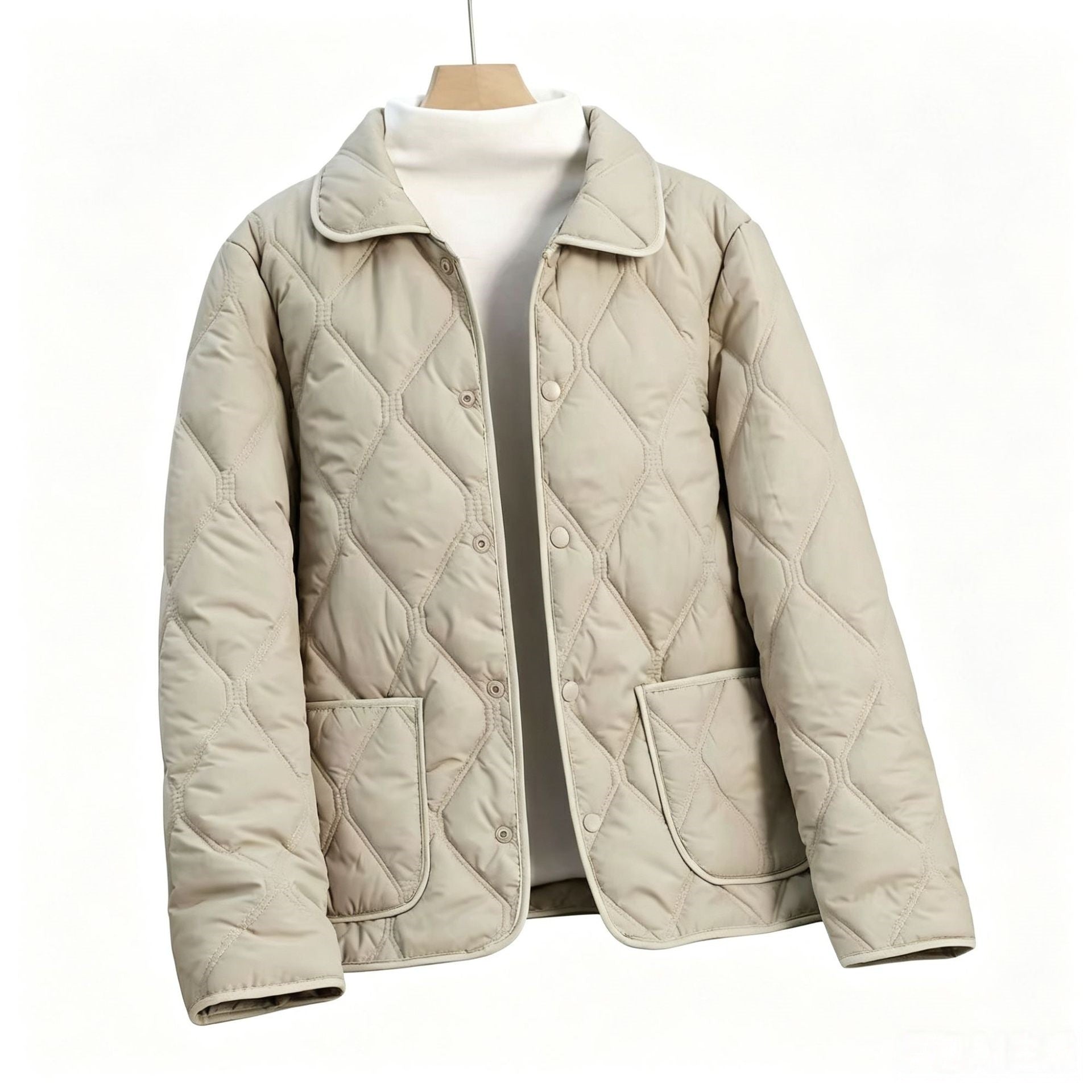 Manteau rembourré en coton avec un motif diamant pour mamans
