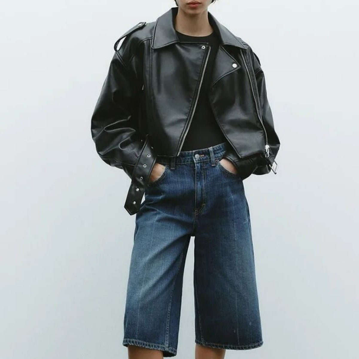 Best-seller Street style Retro Tundown Collar Loose Laved Jacket
