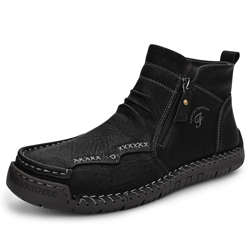 Bottes de cheville haut de gamme plus grande chaud style britannique Dr Boots