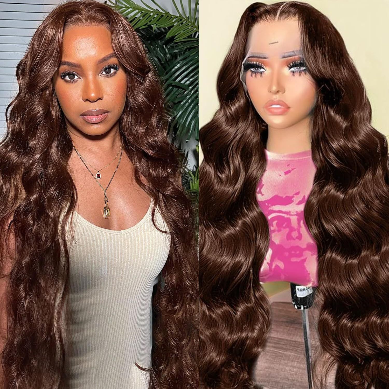 Lace Big Wave Long Curly Wig Head Cover