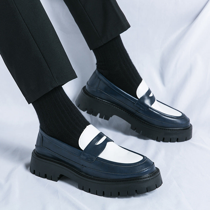 Saisonnier Tendance de style britannique Chaussure en hauteur épaisse pour hommes