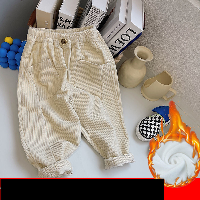 Pantalons d'automne et d'hiver pour enfants Pantalons en coton Corduroy