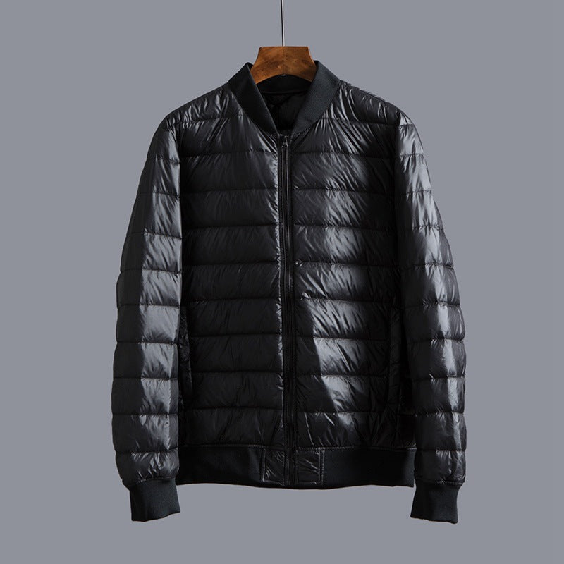 Veste Down légère avec un collier de baseball