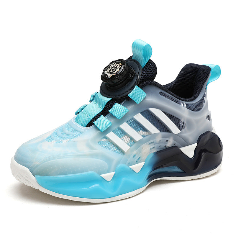 Chaussures pour enfants Rotating Button Boy Non-slip Soft Bottom